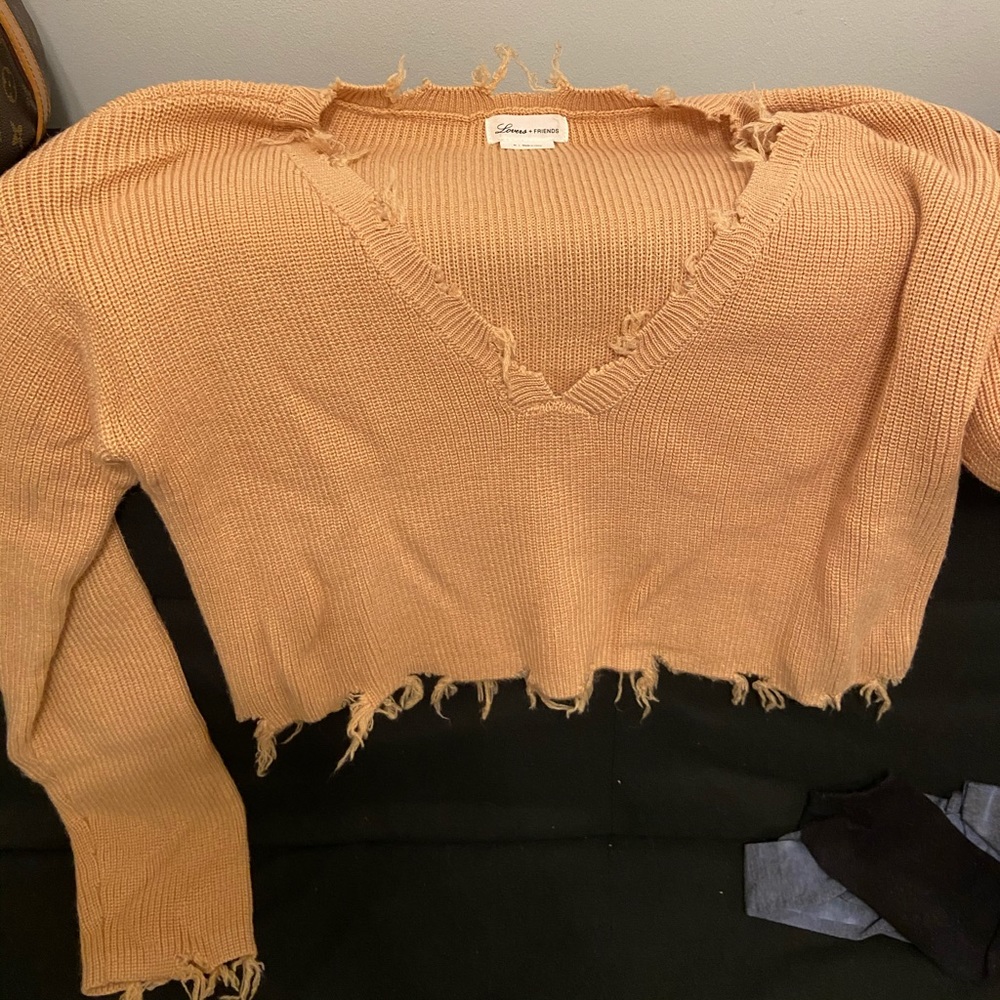 Lovers and friends crop sweater shirt